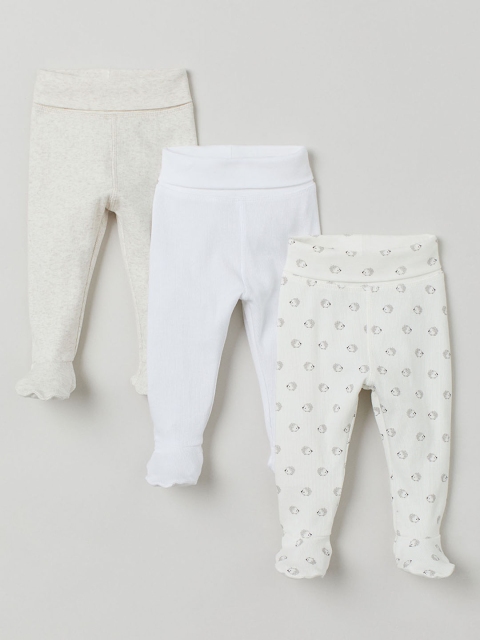 

H&M Kids 3-Pack Leggings, White