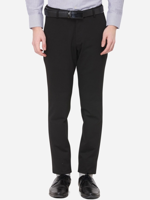 

JB STUDIO Men Black Slim Fit Solid Formal Trousers