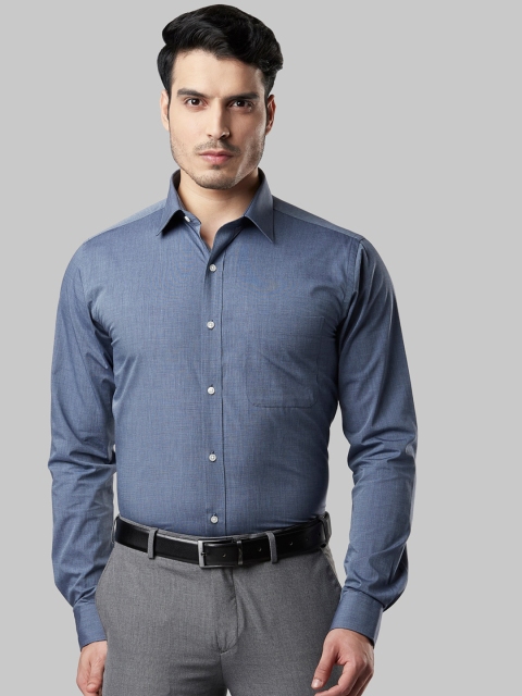 

Raymond Men Blue Slim Fit Solid Formal Shirt