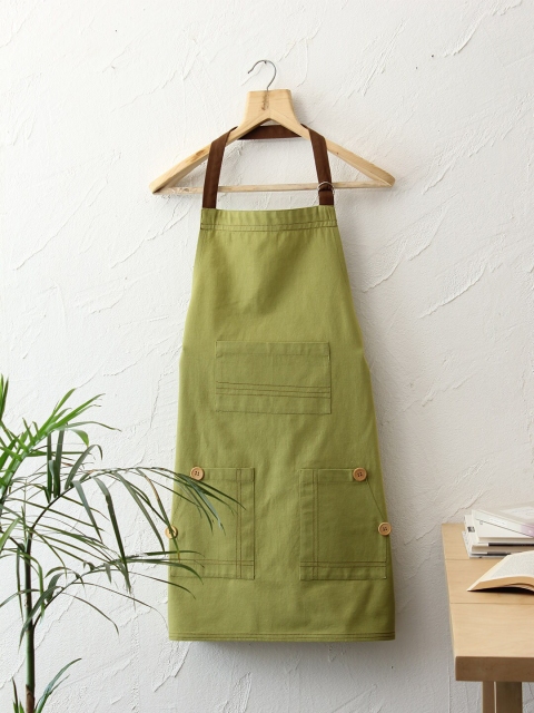 

House This Unisex Green Solid Backyard Apron