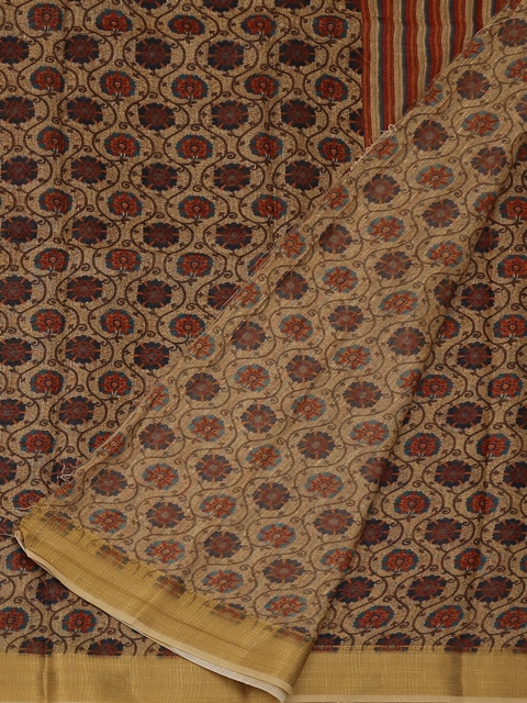 

Pothys Beige Woven Design Jute Silk Saree