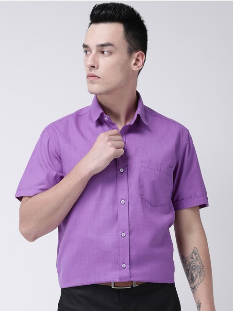 

GRACIT Men Purple Smart Slim Fit Solid Formal Shirt