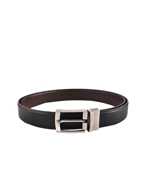 

BuckleUp Men Black & Brown Solid Reversible Belt