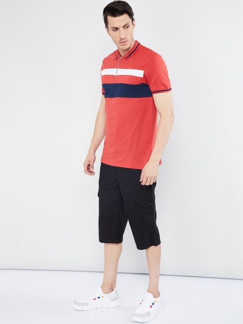 

max Men Black Solid Regular Fit Regular Shorts