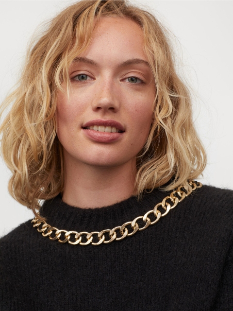 

H&M Black Chain-Detail Jumper