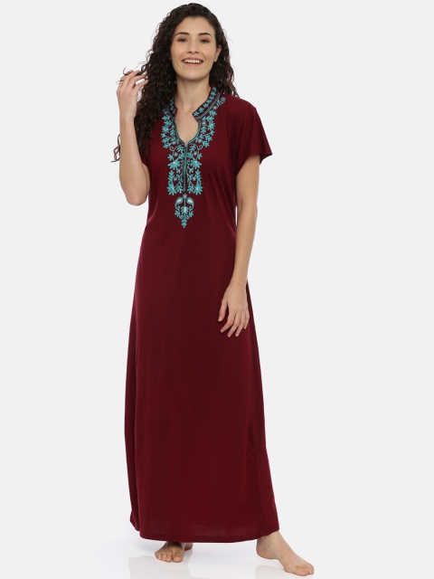 

Bailey sells Maroon Embroidered Nightdress