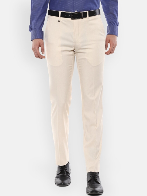 

Van Heusen Men Beige Slim Fit Solid Formal Trousers