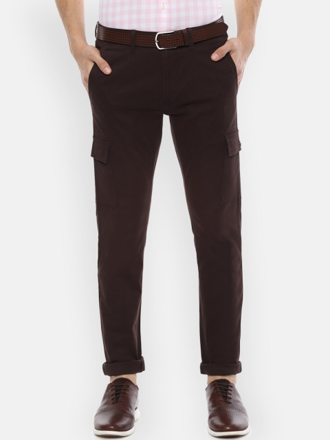 

Van Heusen Sport Men Brown Slim Fit Solid Cargos