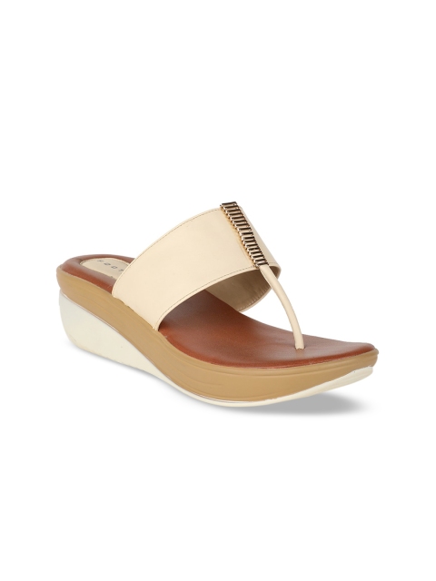 

Footin Women Beige Solid Sandals