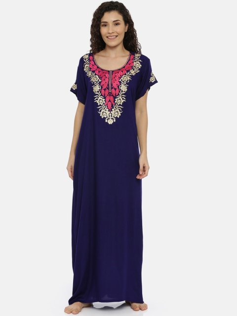 

Bailey sells Navy Blue Embroidered Nightdress