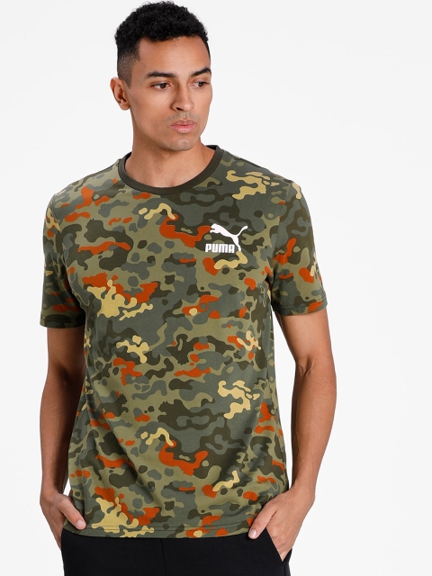 

Puma Men Green Printed Round Neck T-shirt