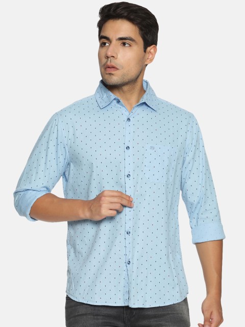 

Chennis Men Blue Slim Fit Printed Casual Shirt