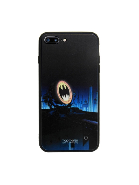 macmerise Blue & Black DC Comics Light Up Bat Lumous IPhone 7 Plus Back Case