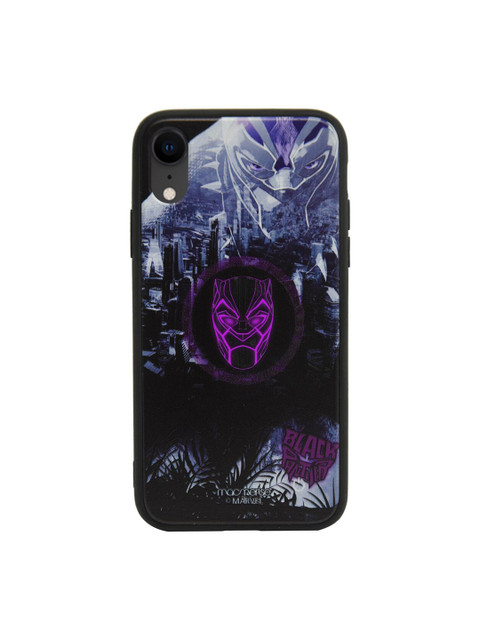 

macmerise Black & Purple Marvel Comics King Of Wakanda Lumous IPhone XR Back Case