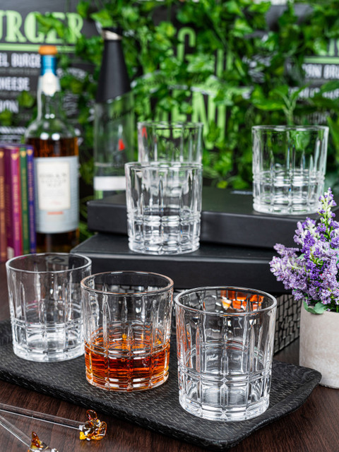 

GOODHOMES Transparent Set of 6 Whiskey Glasses
