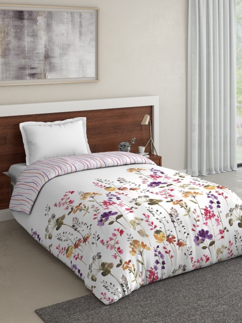 

DDecor Pink & White Floral Mild Winter 150 GSM Single Bed Comforter