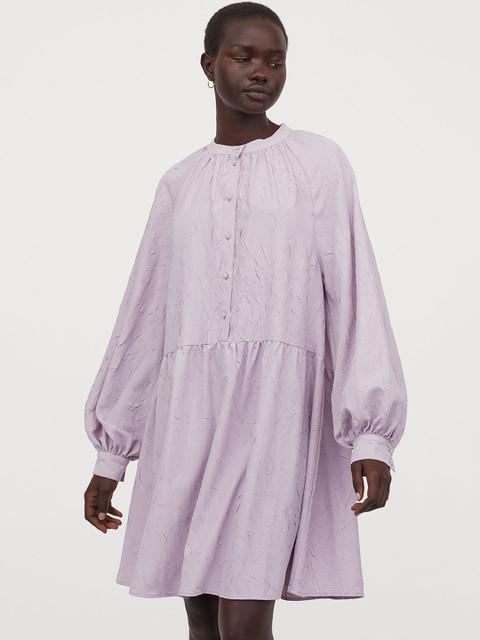 

H&M Women Purple Long-Sleeved Dress