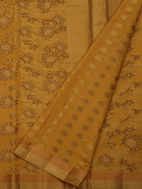 

Pothys Gold-Toned Woven Design Jute Silk Saree