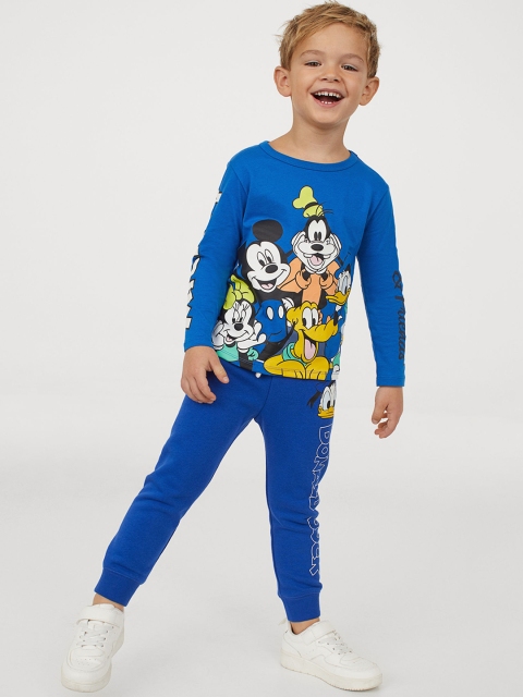 

H&M Boys Blue Printed Joggers