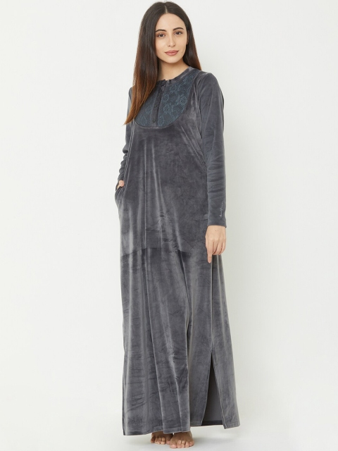 

Sweet Dreams Grey Solid Nightdress