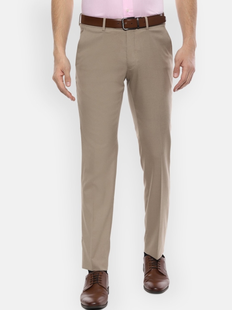 

Van Heusen Men Beige Slim Fit Solid Formal Trousers