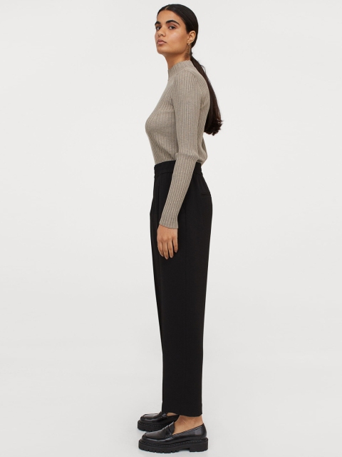 

H&M Women Black Solid Trousers