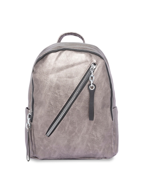 

Satchel Bags Women Gunmetal-Toned Solid Backpack, Metallic