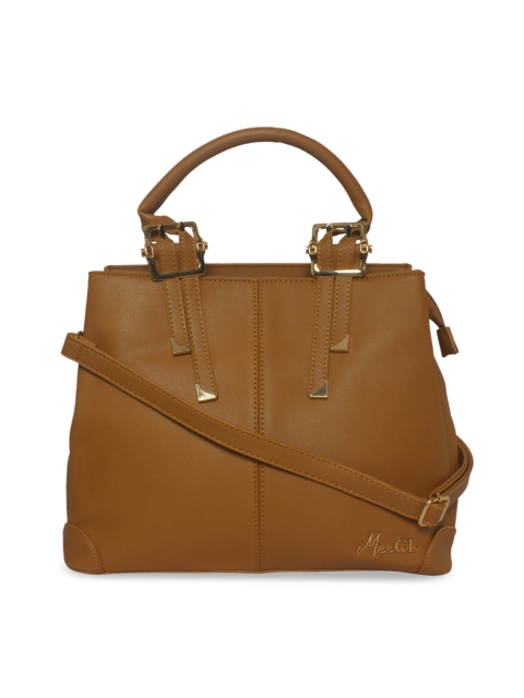 

Miss CL Khaki Solid Handheld Bag