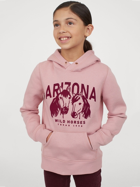 

H&M Girls Pink Printed Hoodie