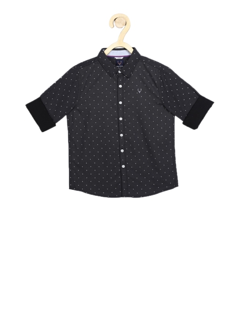 

Allen Solly Junior Boys Black & White Slim Fit Printed Casual Shirt