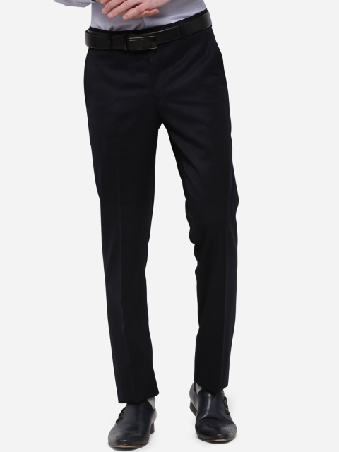 

JB STUDIO Men Black Slim Fit Solid Formal Trousers