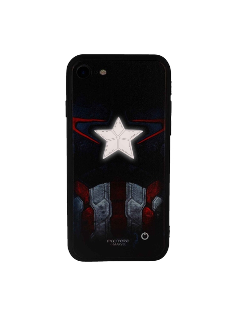 

macmerise Black & Blue Cap Am Suit Lumous iPhone 7 Back Cover