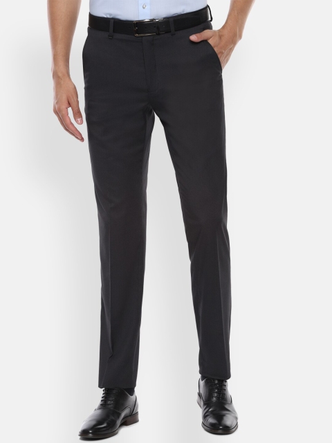 

Van Heusen Men Black Regular Fit Solid Formal Trousers