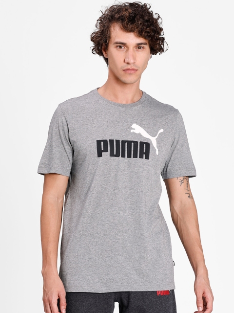 

Puma Men Grey Printed Round Neck T-shirt