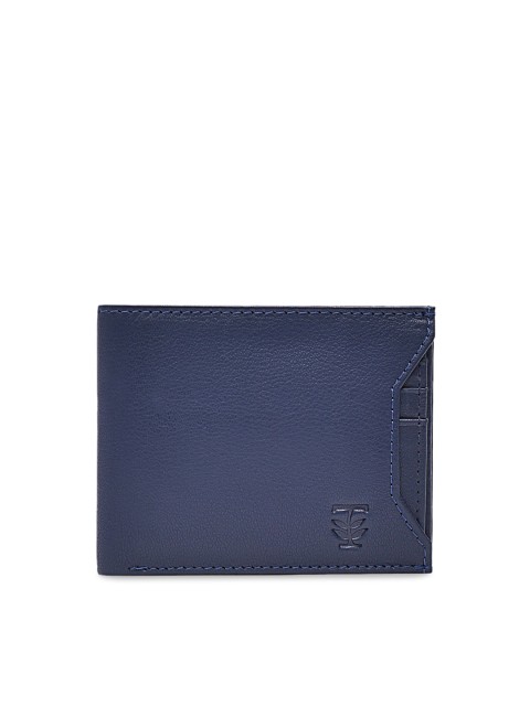 

TRENDERS Men Navy Blue Solid Two Fold Wallet