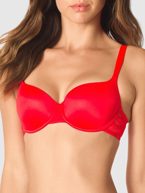 

La Senza Red Solid Underwired Lightly Padded Balconette Bra 11152263-0TPT