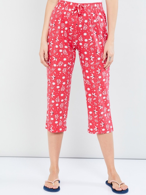

max Women Pink Printed Lounge Capris