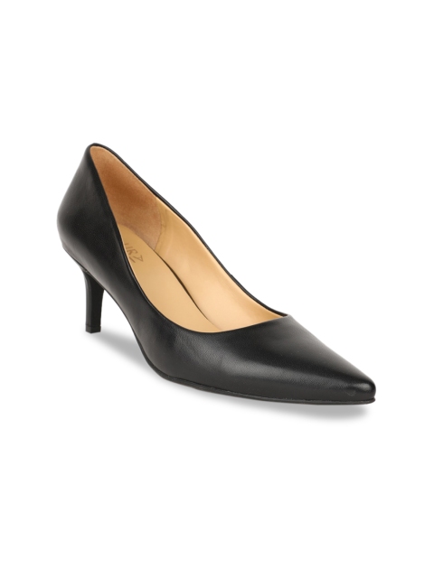 

Naturalizer Women Black Solid Leather Pumps