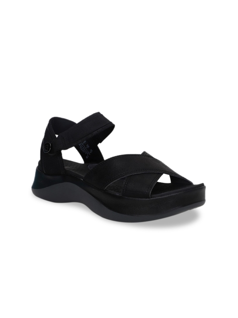 

Naturalizer Women Black Solid PU Open Toe Flats