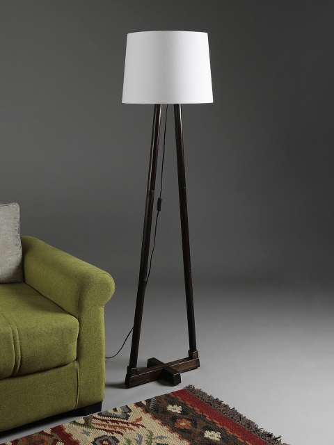 

SANDED EDGE White Solid Traditional Floor Lamp with Shade