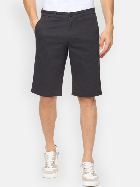 Van Heusen Sport Men Grey Solid Regular Fit Shorts