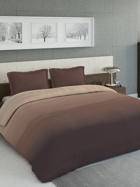 

DDecor Brown Solid Double Queen Bedding Set