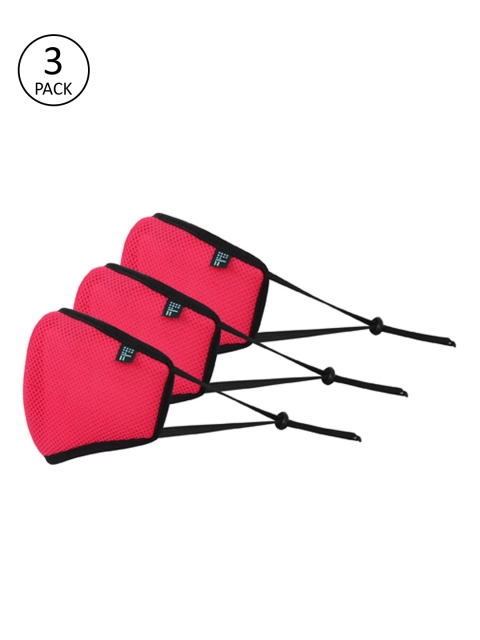 

THE BEAR HOUSE Pack Of 3 6-Ply Fresh Filter Outdoor Masks, Pink