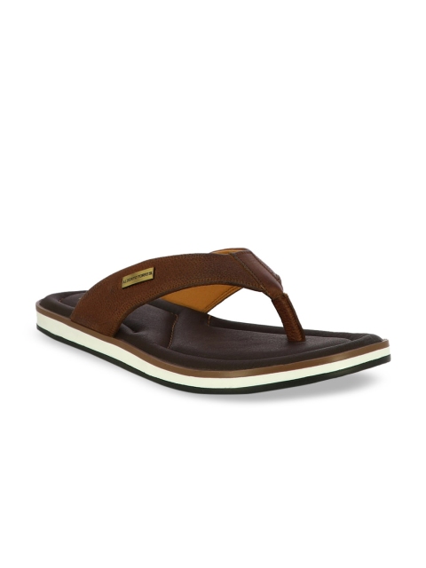 

Alberto Torresi Men Brown Solid Thong Flip-Flops