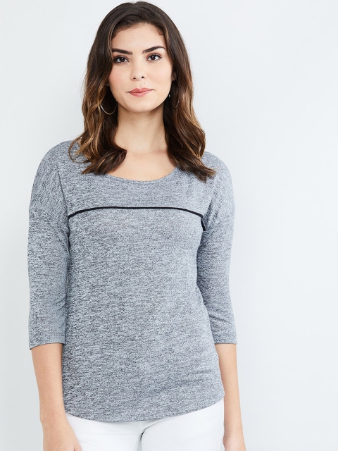 

max Women Grey Solid Top