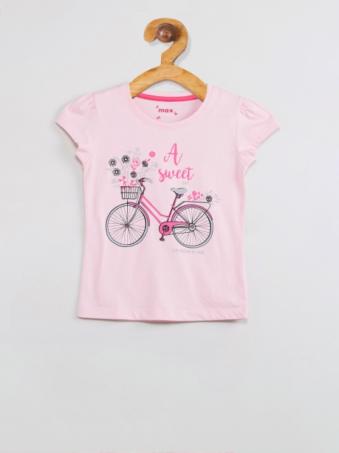 

max Girls Pink Printed Top