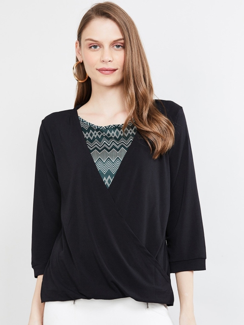

max Women Black Solid Top