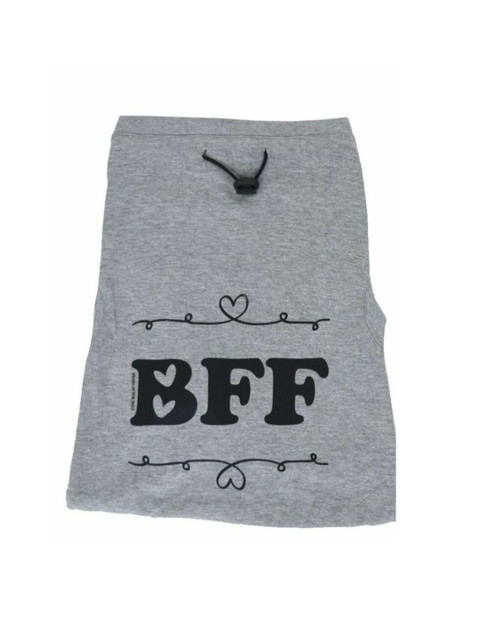 

Heads Up For Tails Grey Melange & Black Printed Dog T-shirt