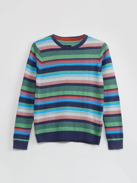

max Boys Multicoloured Striped Pullover Sweater, Multi