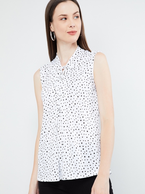max Women White Printed Top